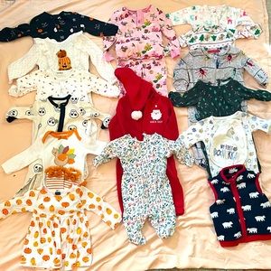 Baby girls 6-12m Holiday clothing assortment. Old Navy, Carters, Mudpie